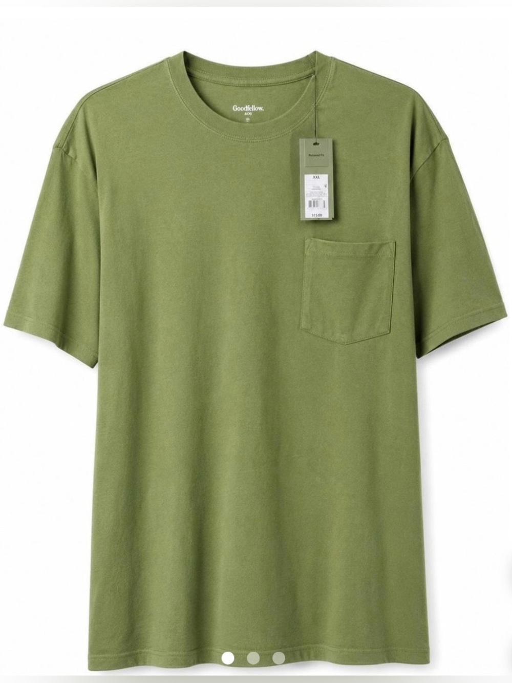 NWT Goodfellow & Co Olive Green Pocket Crew Tee